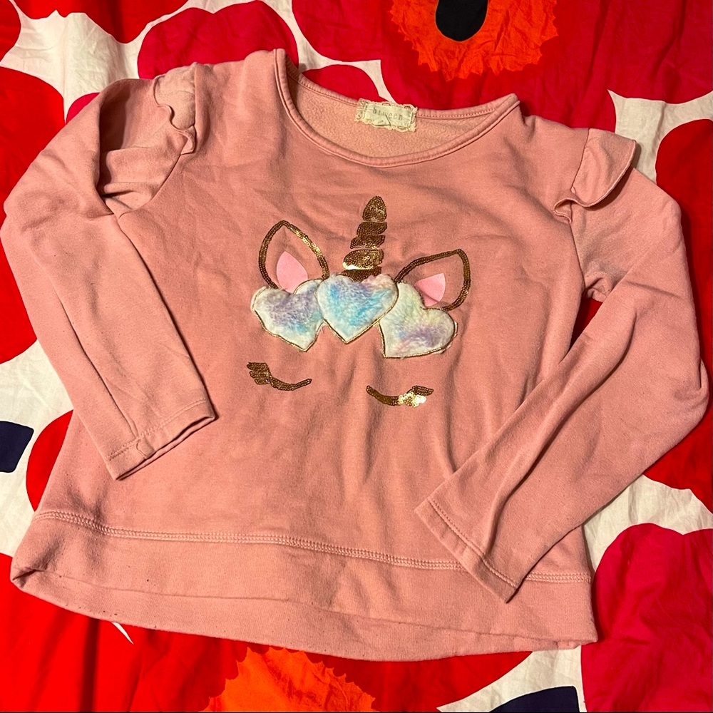 Used btween unicorn sweatshirt girls size 10